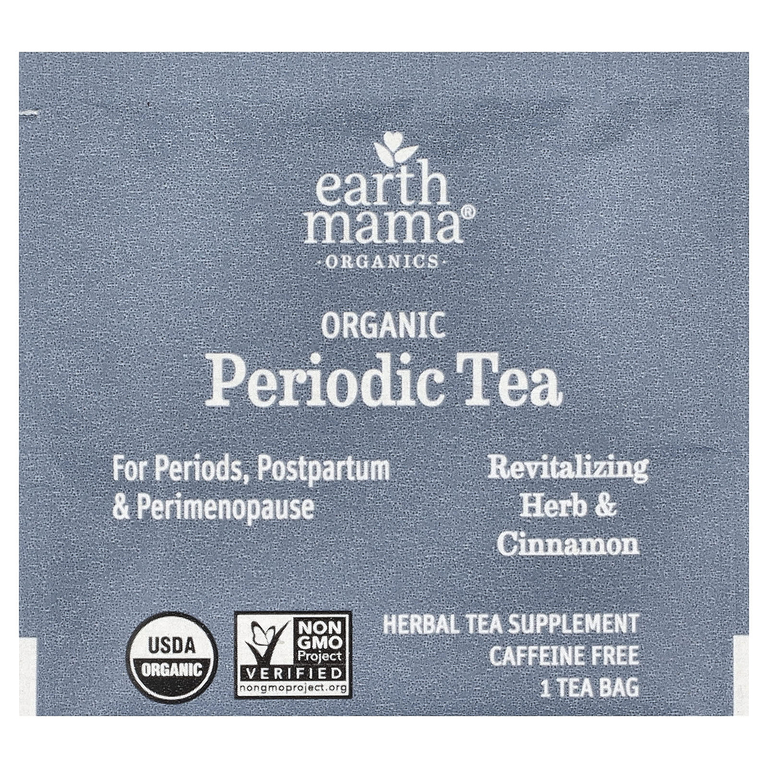 Earth Mama, чай при менструации, в послеродовой период и в период менопаузы, восстанавливающие травы и корица, без кофеина, 16 чайных пакетиков, 35 г (1,23 унции)