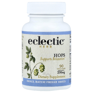 Eclectic Herb, сублимированный хмель, 200 мг, 90 веганских капсул