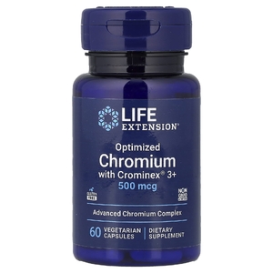 Life Extension, оптимизированный хром, 500 мкг, 60 вегетарианских капсул