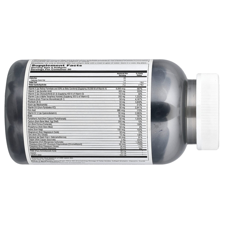 Solaray, Two Daily Ensure™, мультивитамины, 180 капсул