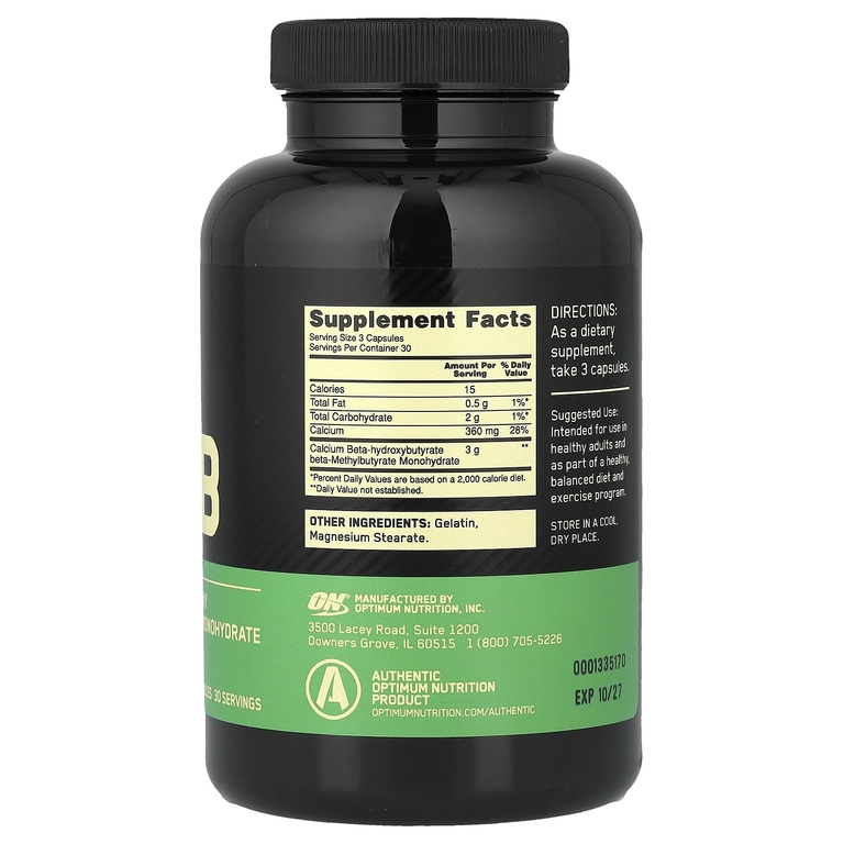 Optimum Nutrition, гидроксиметилбутират, 90 капсул