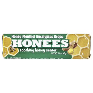 Honees, леденцы с мёдом, ментолом и эвкалиптом, 9 шт., 45 г (1,6 унции)