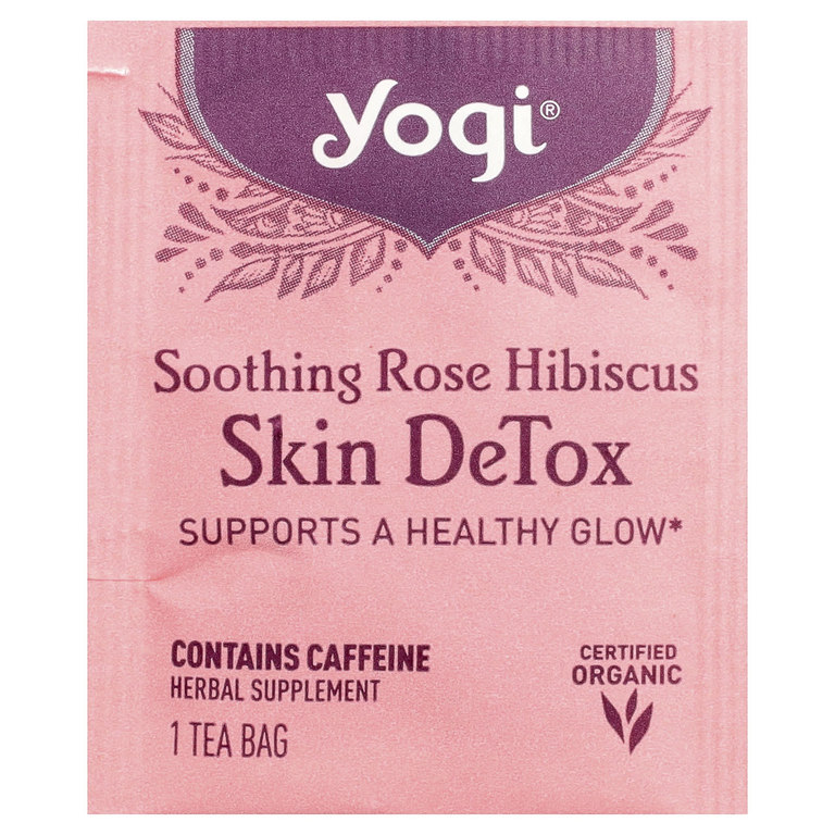 Yogi Tea, успокаивающий чай с розой и гибискусом, 16 чайных пакетиков, 32 г (1,12 унции)