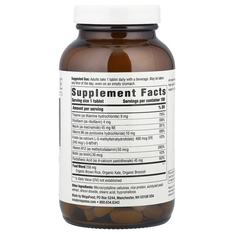 Innate Response Formulas, комплекс витаминов группы B, 180 таблеток