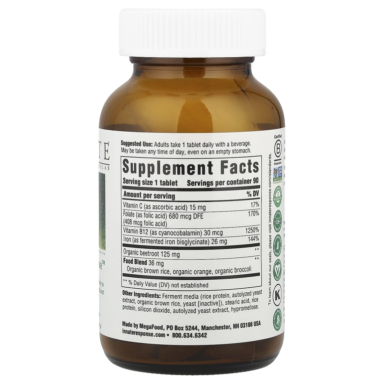 Innate Response Formulas, Добавка с железом, 90 таблеток