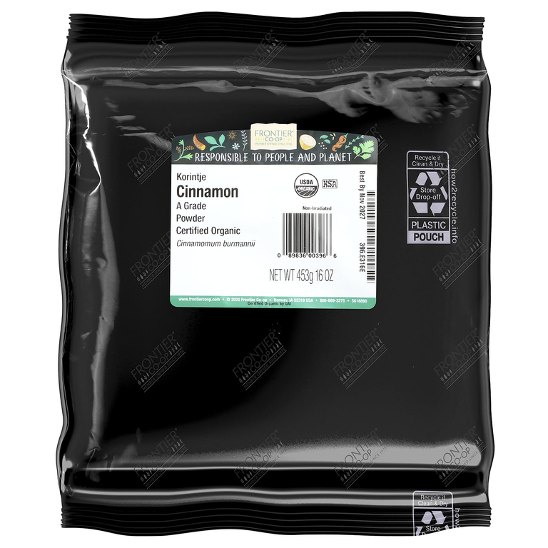 Frontier Co-op, органическая корица Коринтье в порошке, 453 г (16 унций)