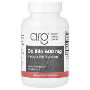Allergy Research Group, быковая желчь, 500 мг, 100 вегетарианских капсул