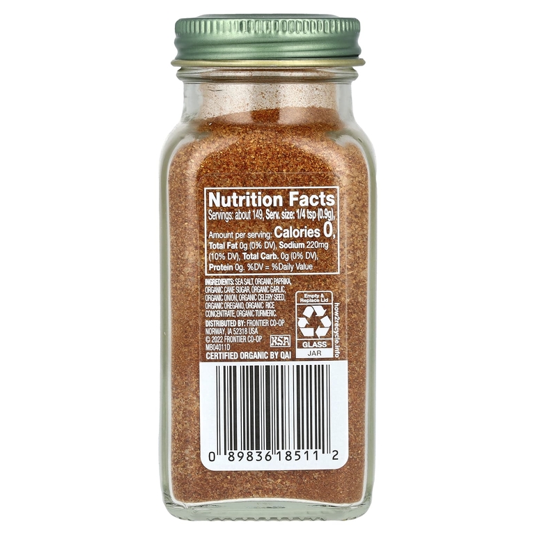 Simply Organic, универсальная соль, 134 г (4,73 унции)