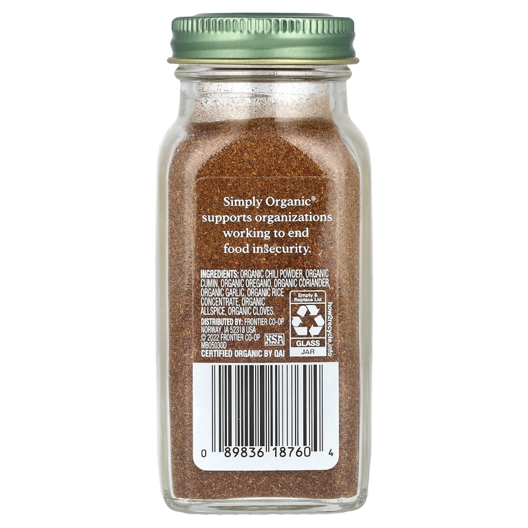 Simply Organic, Порошок чили, 2.89 унций (82 г)