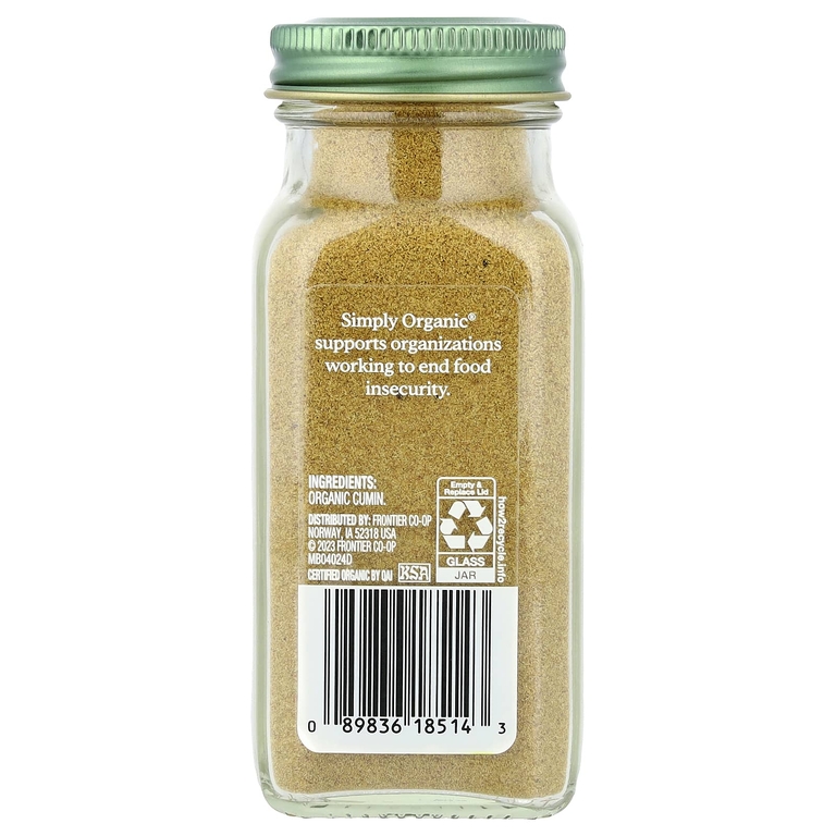 Simply Organic, Тмин, 65 г (2,31 унции)