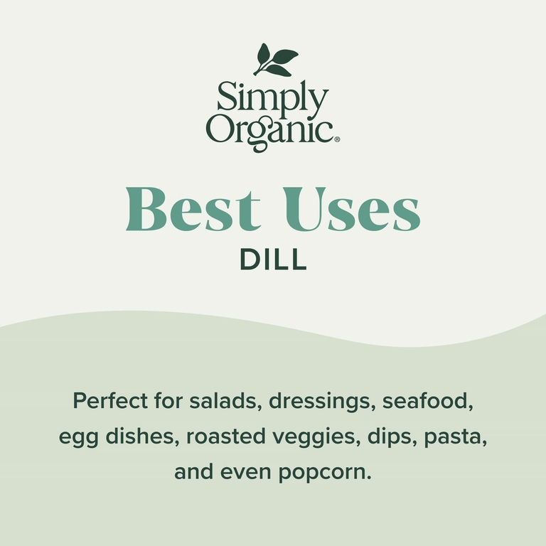 Simply Organic, укроп, 23 г (0,81 унции)