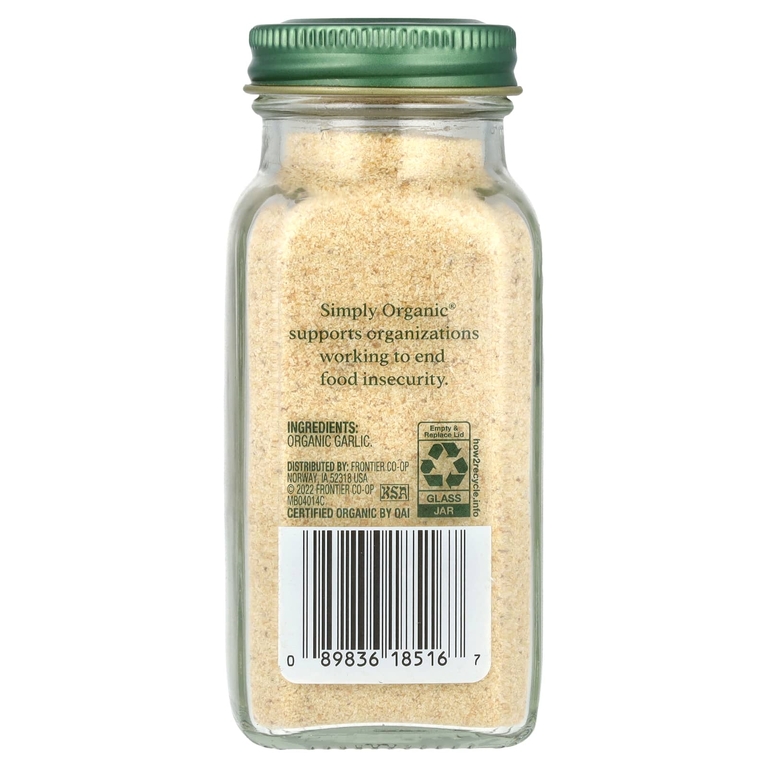 Simply Organic, чесночный порошок, 103 г (3,64 унции)