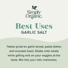 Simply Organic, Чесночная соль, 4,7 унции (133 г)