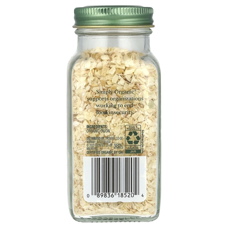 Simply Organic, лук репчатый, 63 г (2,21 унции)