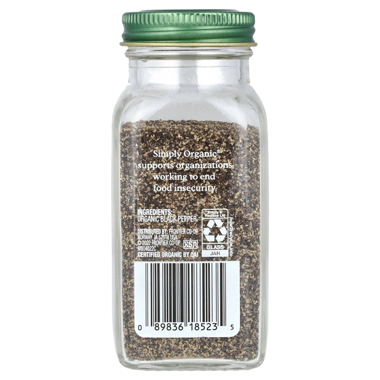 Simply Organic, Черный перец, 65 г (2,31 унции)