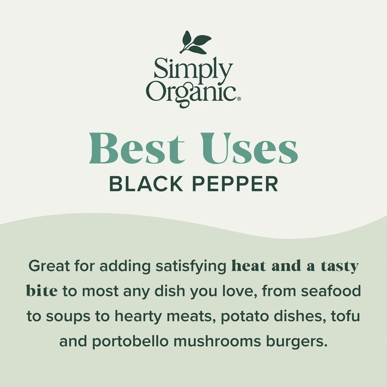 Simply Organic, Черный перец, 65 г (2,31 унции)