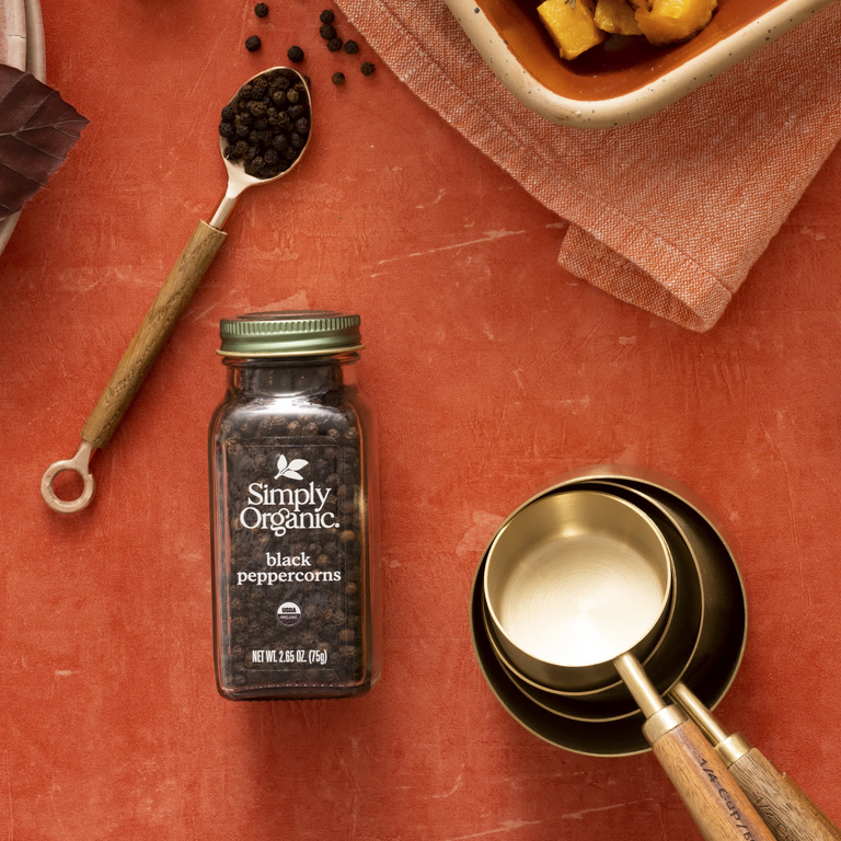 Simply Organic, Зерна черного перца, 2.65 унций (75 г)