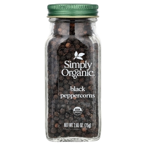 Simply Organic, Зерна черного перца, 2.65 унций (75 г)