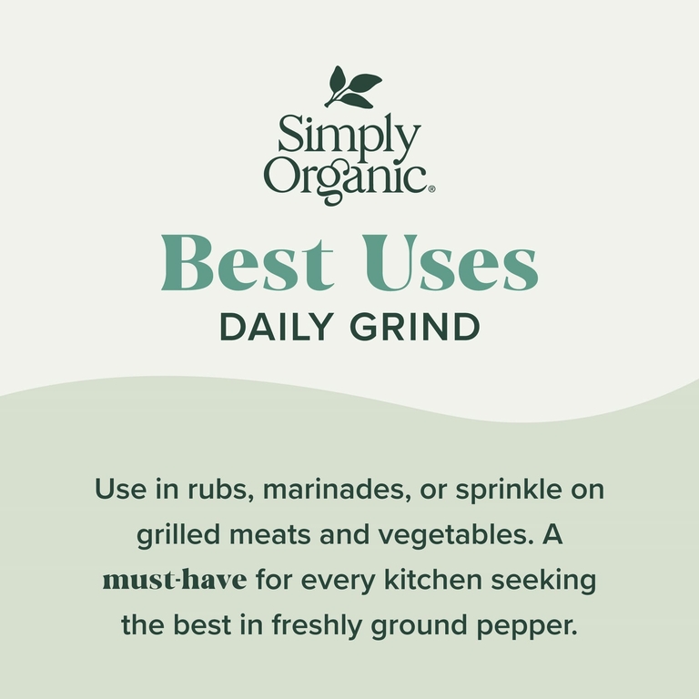 Simply Organic, черный перец горошком, 75 г (2,65 унции)