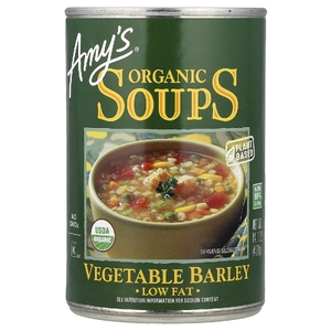 Amy's, органические супы, овощной ячмень, с низким содержанием жира, 400 г (14,1 унции)