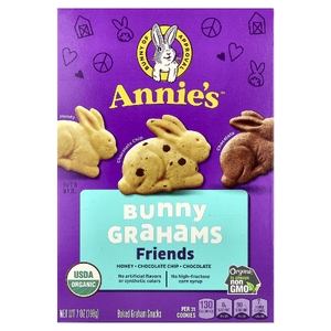 Annie's Homegrown, печенье кролики домашние органические, шоколадная крошка, шоколад и мед, 198 г (7 унций)