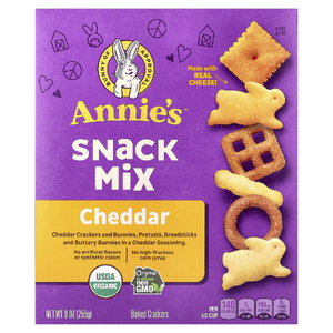 Annie's Homegrown, смесь снеков, чеддер, 255 г (9 унций)