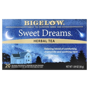 Bigelow, Herbal Tea, Sweet Dreams®, без кофеина, 20 чайных пакетиков, 30 г (1,09 унции)