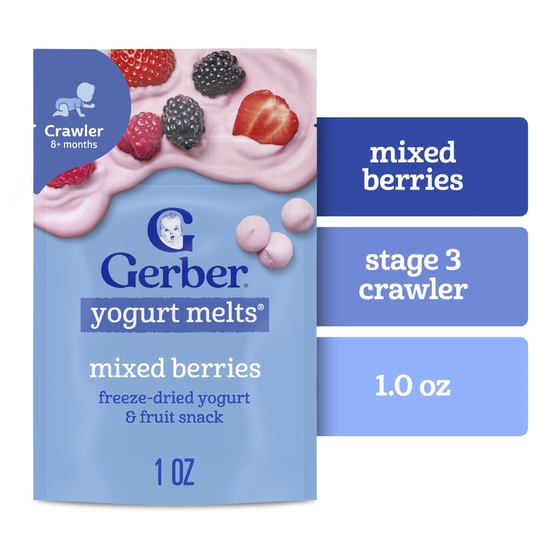 Gerber, йогуртовые шарики, для детей от 8 месяцев, ягодное ассорти, 28 г (1 унция)