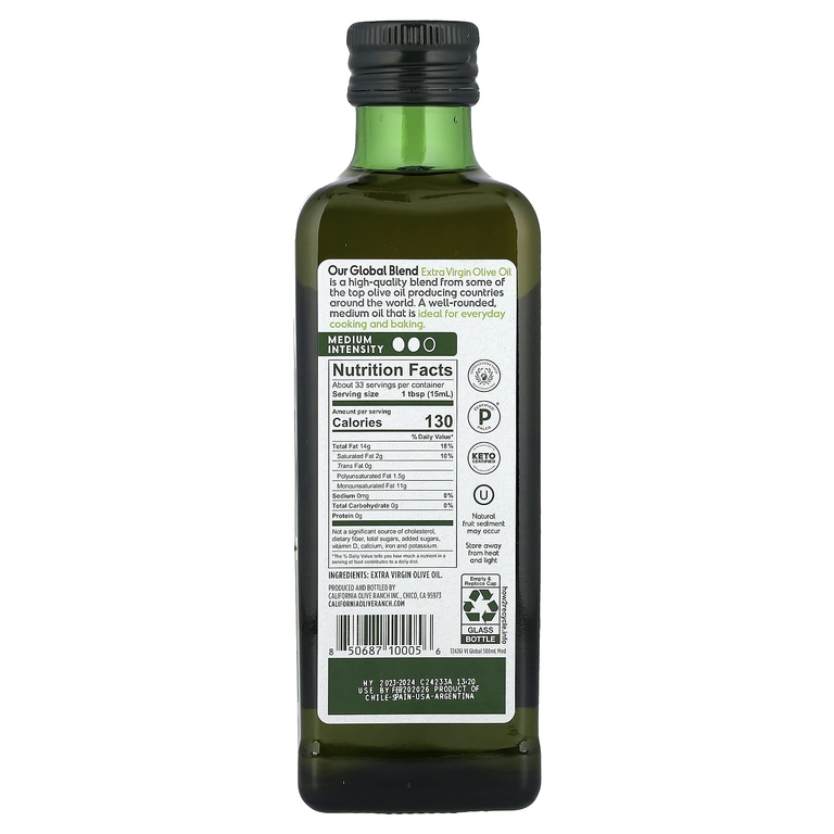 California Olive Ranch, оливковое масло холодного отжима, на каждый день, 500 мл (16,9 жидк. Унции)
