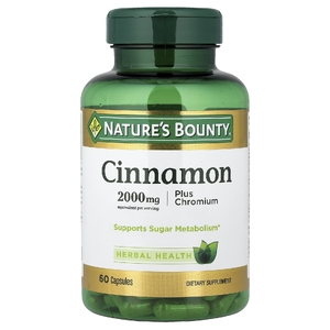 Nature's Bounty, корица с хромом, 60 капсул