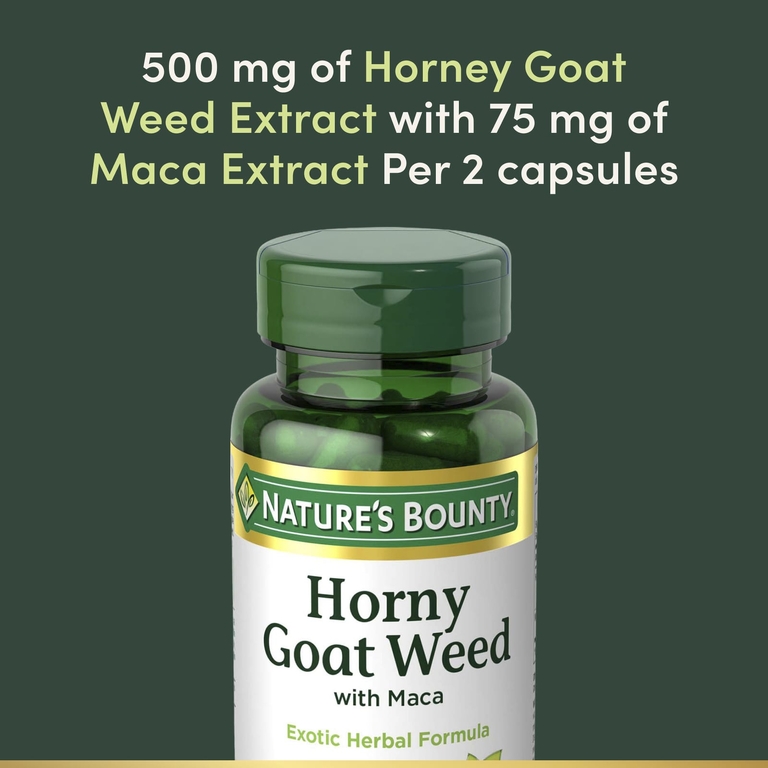 Nature's Bounty, горянка крупноцветковая с макой, 60 капсул