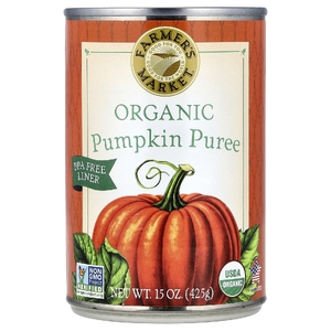 Farmers Market Foods, органическое тыквенное пюре, 425 г (15 унций)