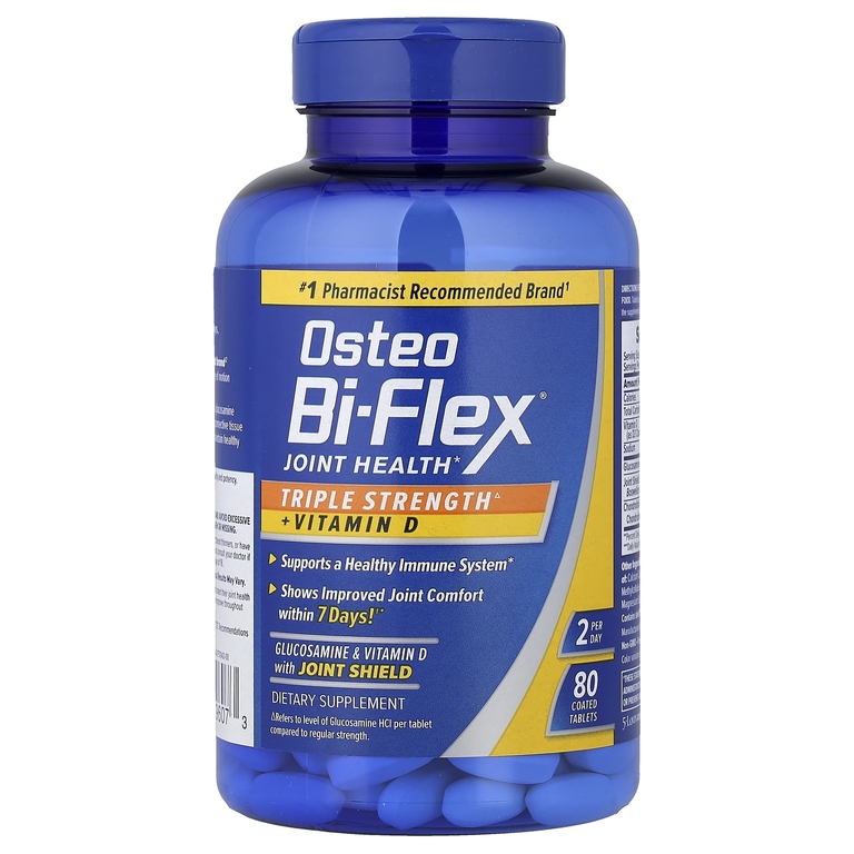 Osteo Bi-Flex, добавка для здоровья суставов, тройной концентрации, с витамином D, 80 таблеток, покрытых оболочкой