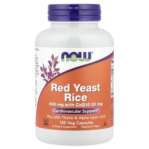 NOW Foods, Красный дрожжевой рис, 120 растительных капсул