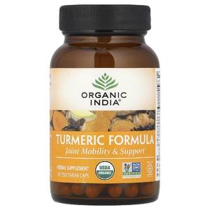 Organic India, куркума, поддержка подвижности и здоровья суставов, 90 растительных капсул