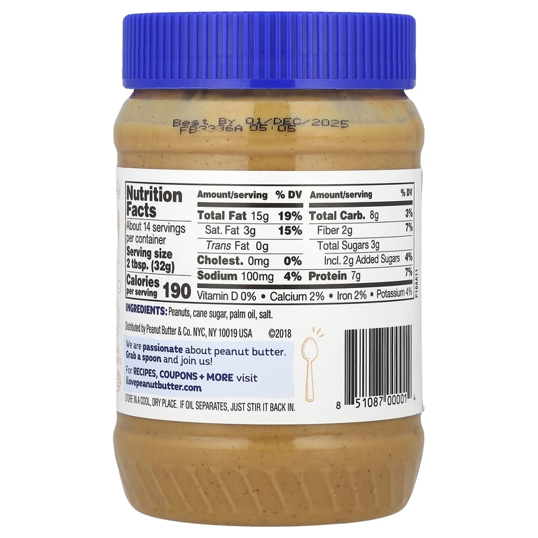 Peanut Butter & Co., арахисовая паста, 454 г (16 унций)