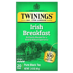 Twinings, черный чай, ирландский завтрак, 20 чайных пакетиков, 40 г (1,41 унции)