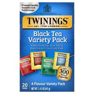 Twinings, черный чай, набор разных сортов, 20 чайных пакетиков, 40 г (1,41 унции)