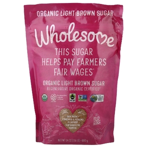 Wholesome Sweeteners, органический светлый коричневый сахар, 680 г (24 унции)