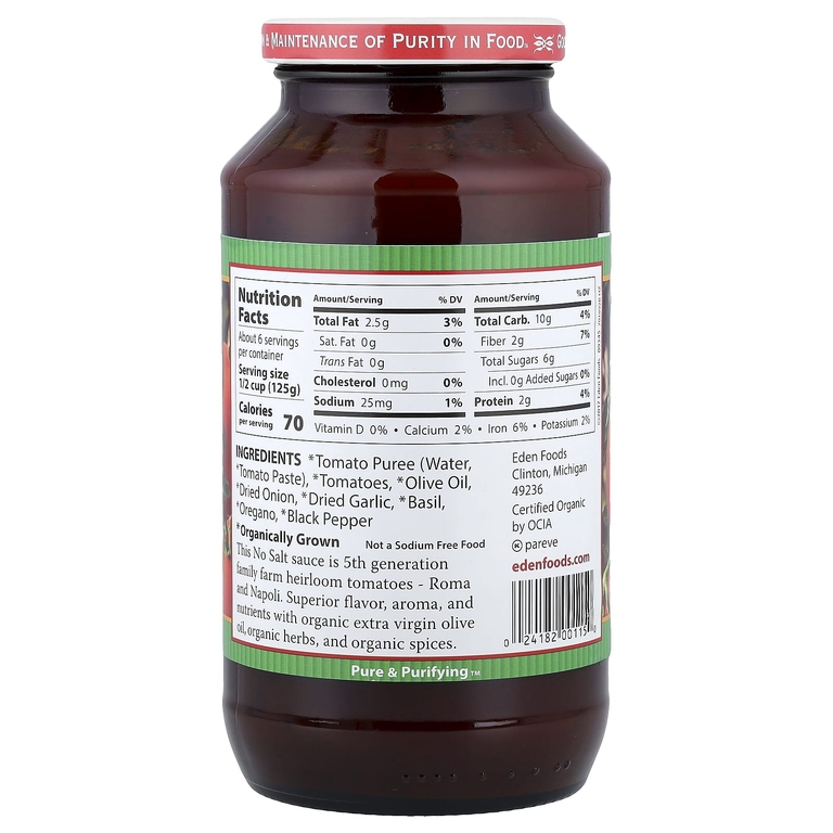 Eden Foods, органический соус для спагетти, 709 г (25 унций)