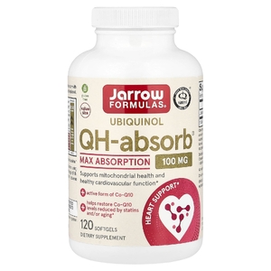 Jarrow Formulas, убихинол, максимальное усвоение, 100 мг, 120 желатиновых капсул