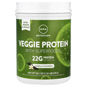 MRM Nutrition, растительный протеин с суперфудами, со вкусом ванили, 570 г (1,26 фунта)