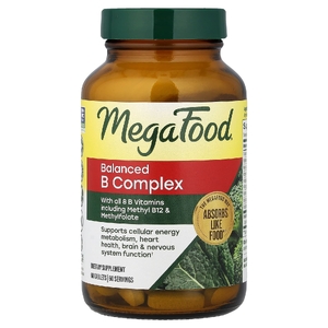 MegaFood, сбалансированный комплекс витаминов группы В, 60 таблеток