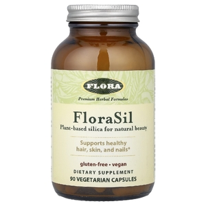 Flora, Диоксид кремния, 90 вегетарианских капсул (9 мг в 1 капсуле)
