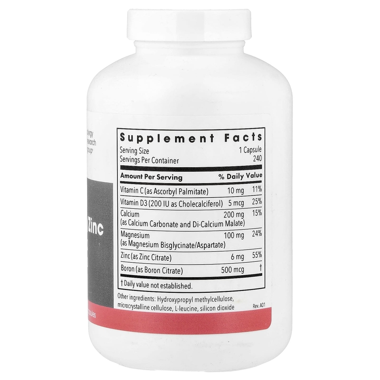 Metabolic Maintenance, комплекс с кальцием, магнием и цинком с витамином D, 240 вегетарианских капсул