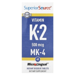 Superior Source, витамин K-2, 500 мкг, 60 быстрорастворимых таблеток