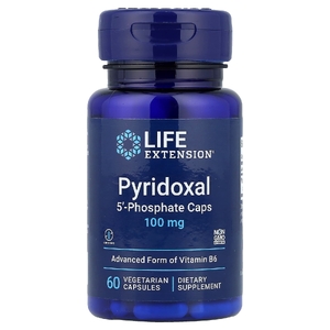 Life Extension, пиридоксаль 5'-фосфат в капсулах, 100 мг, 60 вегетарианских капсул