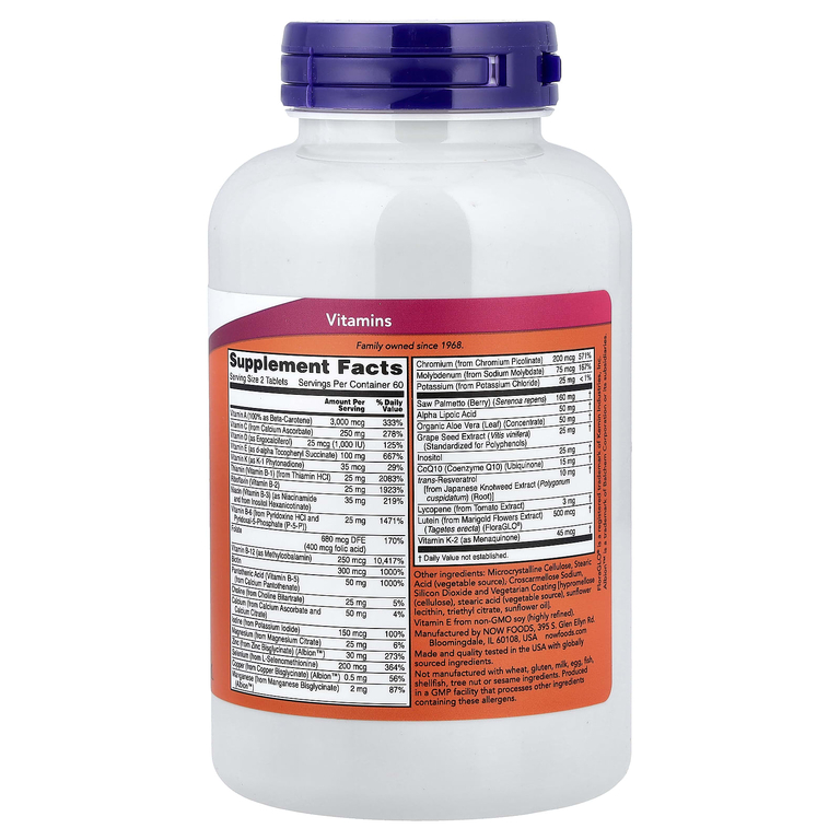 NOW Foods, мультивитамины для мужчин Adam™, 120 таблеток