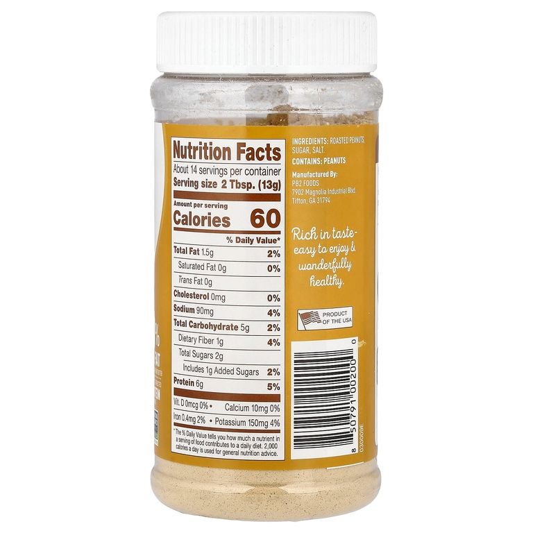 PB2 Foods, Оригинальная арахисовая паста, 184 г (6,5 унции)