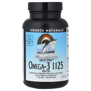 Source Naturals, омега-3 рыбий жир, 1125 мг, 60 желатиновых капсул